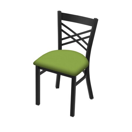 Holland Bar Stool Co 620 Catalina 18" Chair with Black Wrinkle Finish and Canter Kiwi Green Seat 62018BW009
